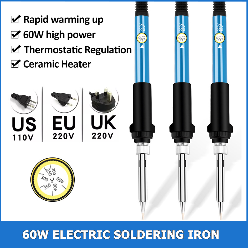 Electronics Repair Uk - Электрический паяльник 60 Вт, вилка европейского/американского/британского