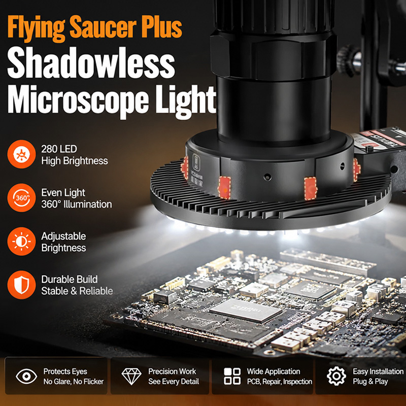 Electronics Repair Plus - YCS Flying Saucer Plus: Бестеневая лампа