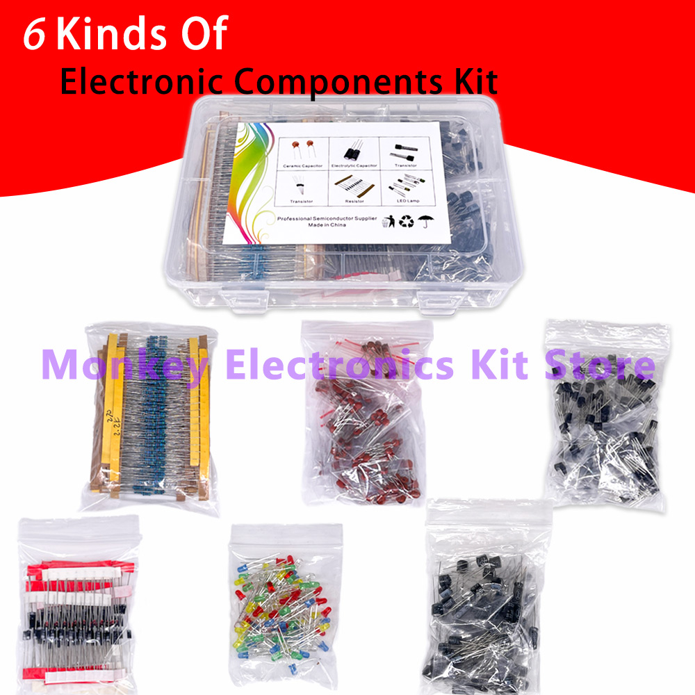 Electronics Repair Center - 6 видов комплектов компонентов, сопротивление, электролитический