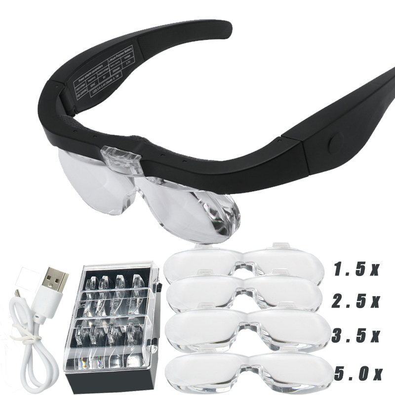 Electronics Repair Glasses - Увеличительные очки, лупа 1,5X, 2,5X, 3,5X,