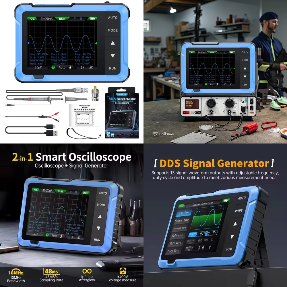 Electronics Repair Tool - Портативный цифровой осциллограф DSO510 Mini 2-в-1,