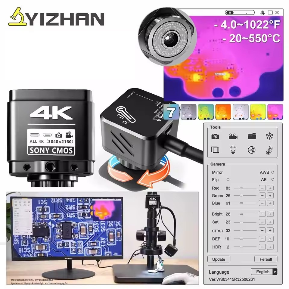 Electronics Repair Tool - Тепловизор YIZHAN 256*192 пикселей, 4K, для