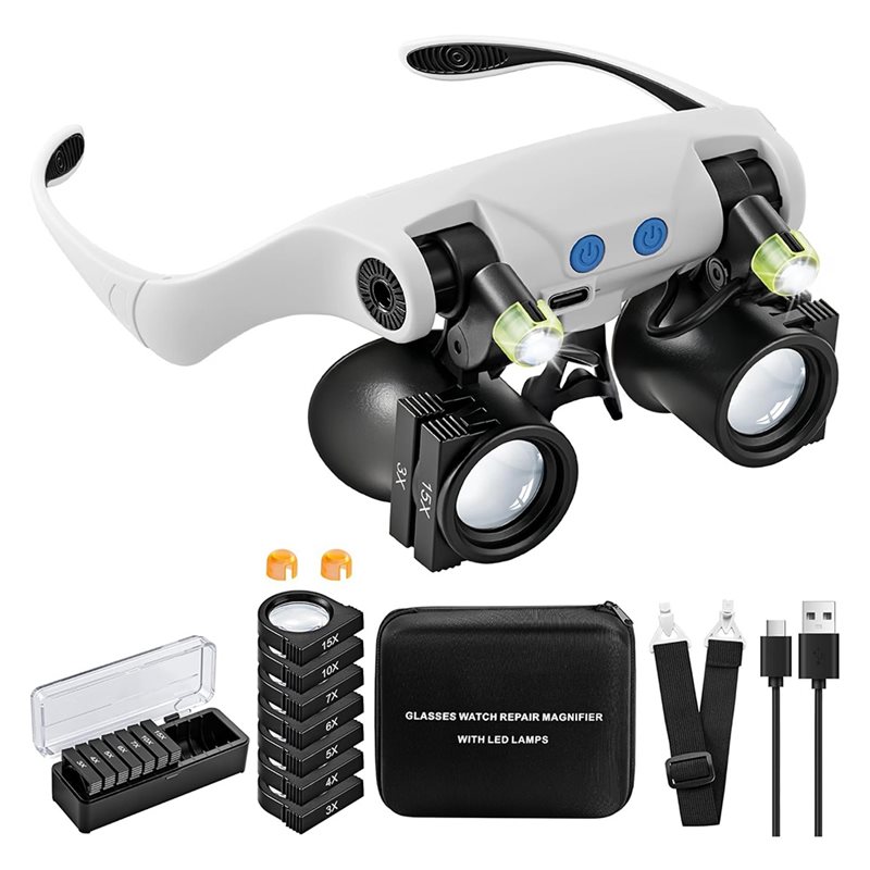 Увеличительные очки ABUP-LED,  – обзор и цена Electronics Repair Glasses